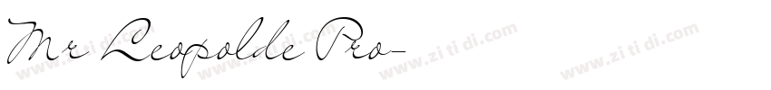 Mr Leopolde Pro字体转换